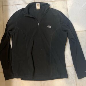 The North Face Black fleece Quarter zip Sweatshirt